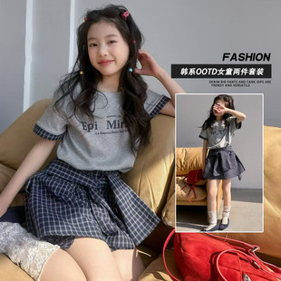 米佑Kids&MY 2610格子裙套装