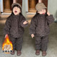 冬款 呦呦宝贝童装 &男女童豹纹加绒加厚套装
