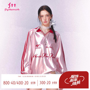 宽松插肩袖 秋季 卫衣运动休闲球衣 女款 BJHG不计后果复古撞色POLO衫