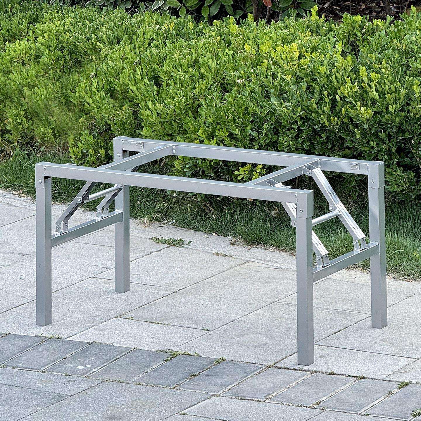 长方形折叠桌架子简易折叠桌子腿长桌腿支架小桌子架子桌支架