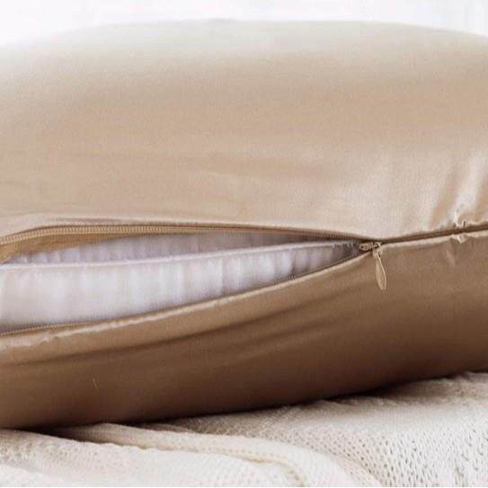 16姆米51*91拉链真丝枕套双面桑蚕丝素绉缎丝绸枕套