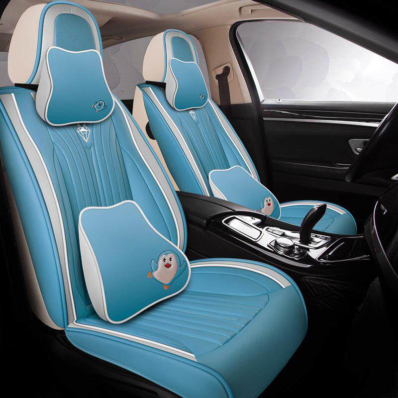 22新款汽车坐套卡通座椅垫四季通用全包围坐垫网红座垫全皮车垫套
