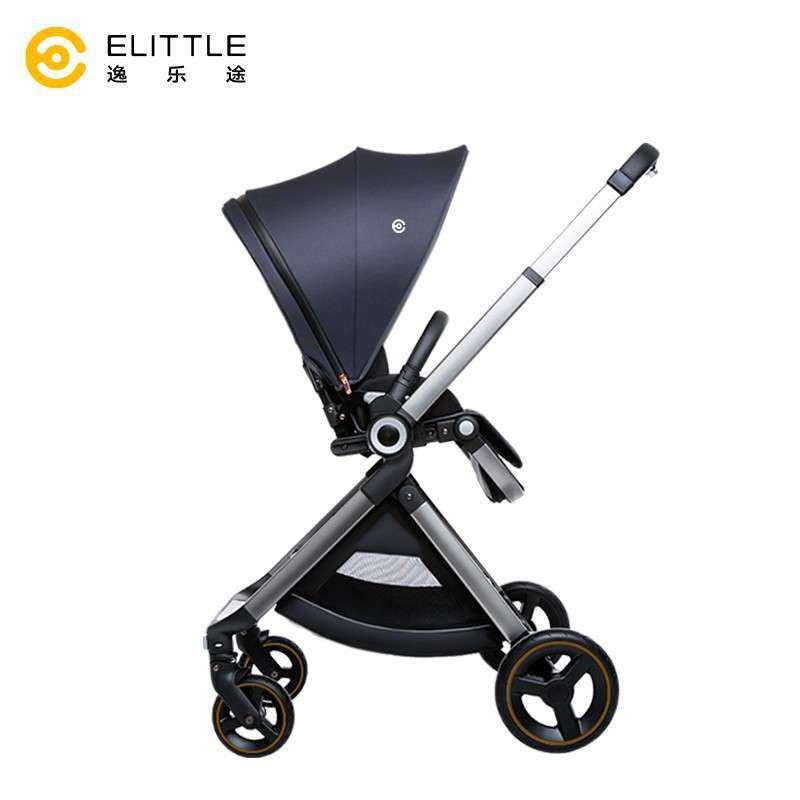 elittle逸乐途婴儿车双向可坐可躺轻便可折叠高景观婴儿推车