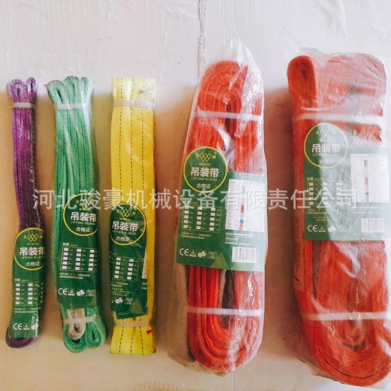 辰力集团国标彩色吊装带5吨6米起重吊带涤纶扁平双头扣工业拖车绳