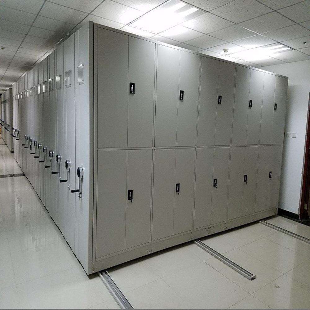 宁波加厚档案手摇导轨密集架厂供办公财务凭证资料移动文件柜