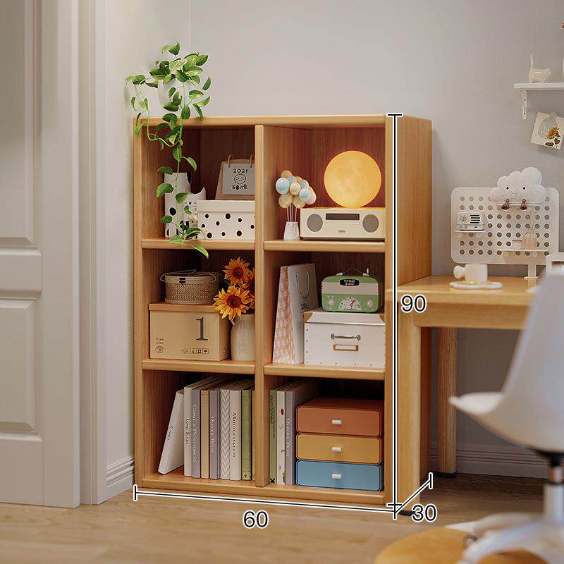 小柜子储物柜落地家用置物架书桌旁书柜靠墙书架学生简易收纳柜w&