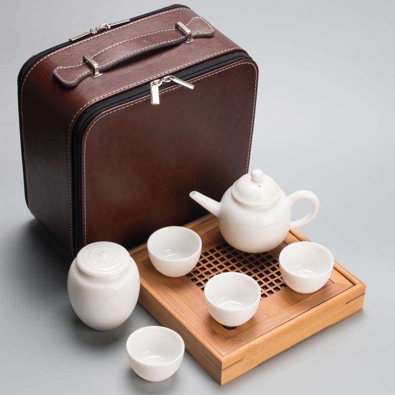 旅行茶具套装便携包快客一壶四杯白瓷功夫家用简约小茶具套装车载,畜牧/养殖物资,畜牧/养殖器械,淘宝优惠券,粉丝福利购,淘宝优惠卷