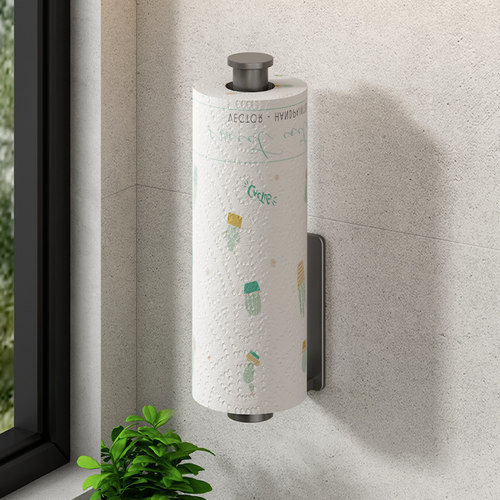 厨房纸巾架免打孔橱柜卷纸架置物架厨房用纸巾保鲜膜抹布收纳挂架