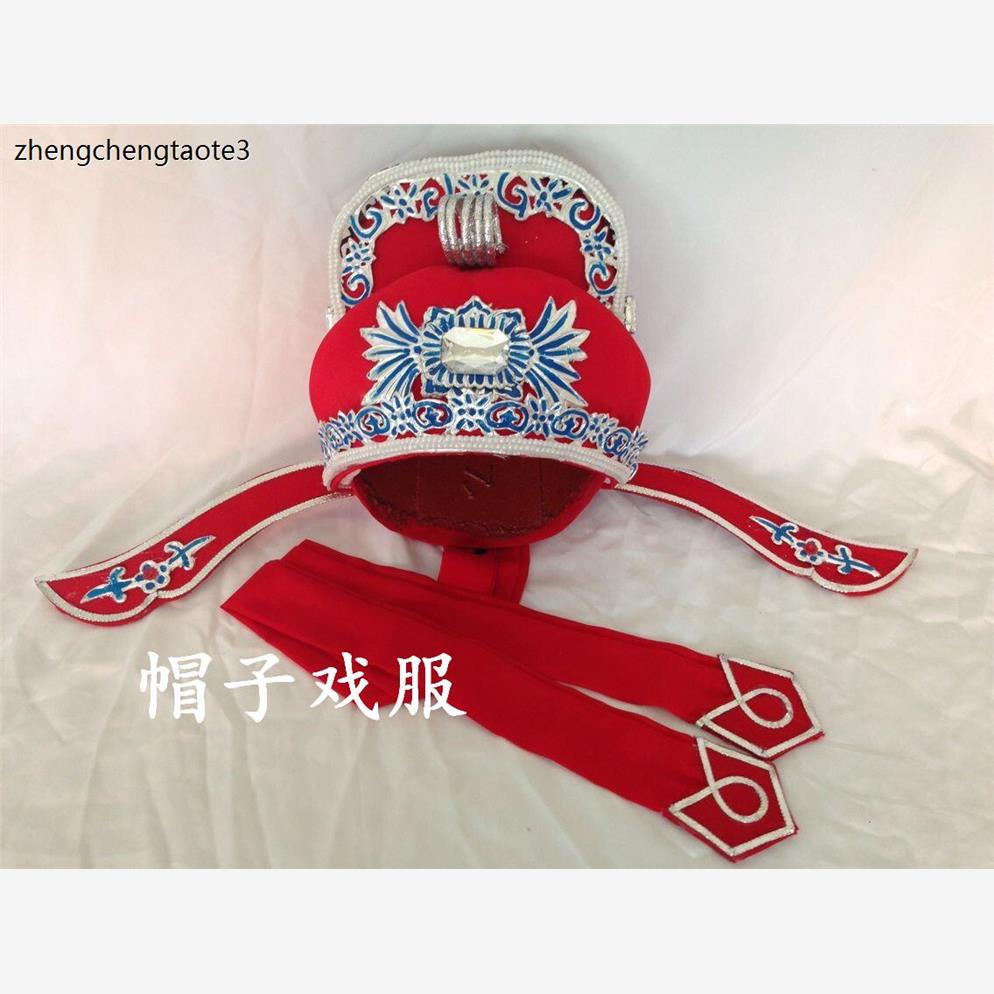 红色软纱帽头饰公子小生