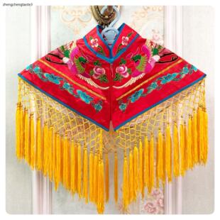 戏曲用品演出服配件广场舞京剧服装披肩云肩凤冠霞帔刺绣贵妃新娘