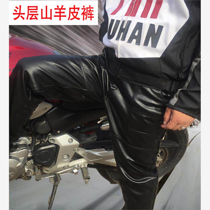 皮裤男款 真皮男士保暖秋冬 真皮高档特价裤子男式黑色单皮裤夹棉