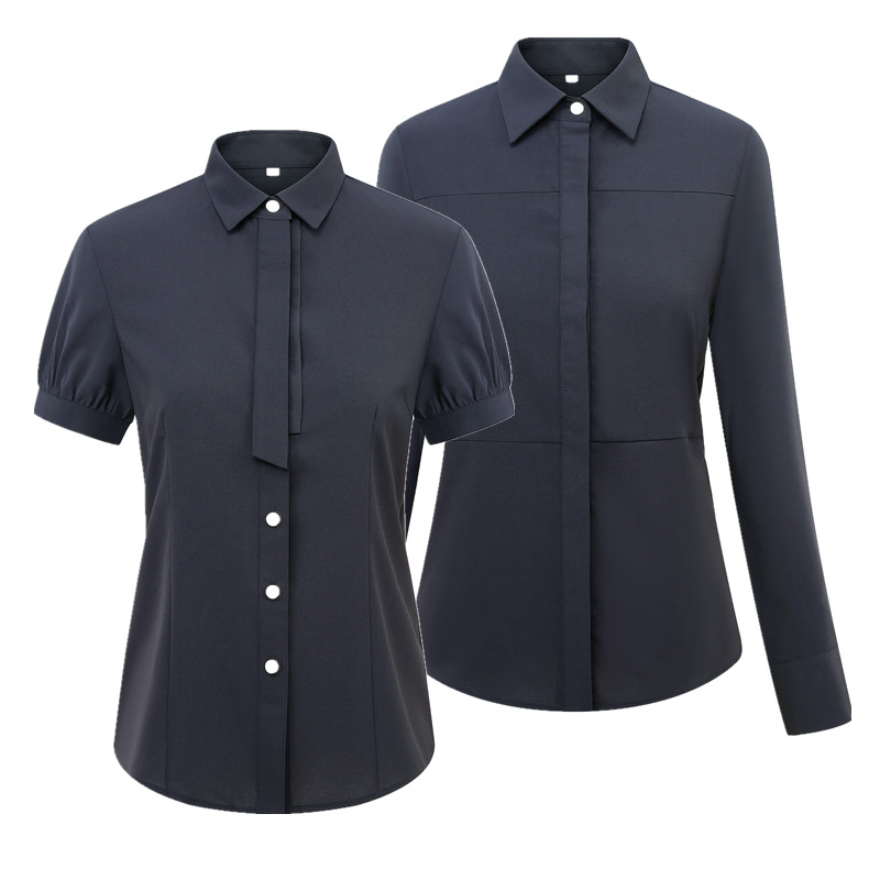 新款招行衬衫女工作服制服行服工装长短袖衬衣工服西裤