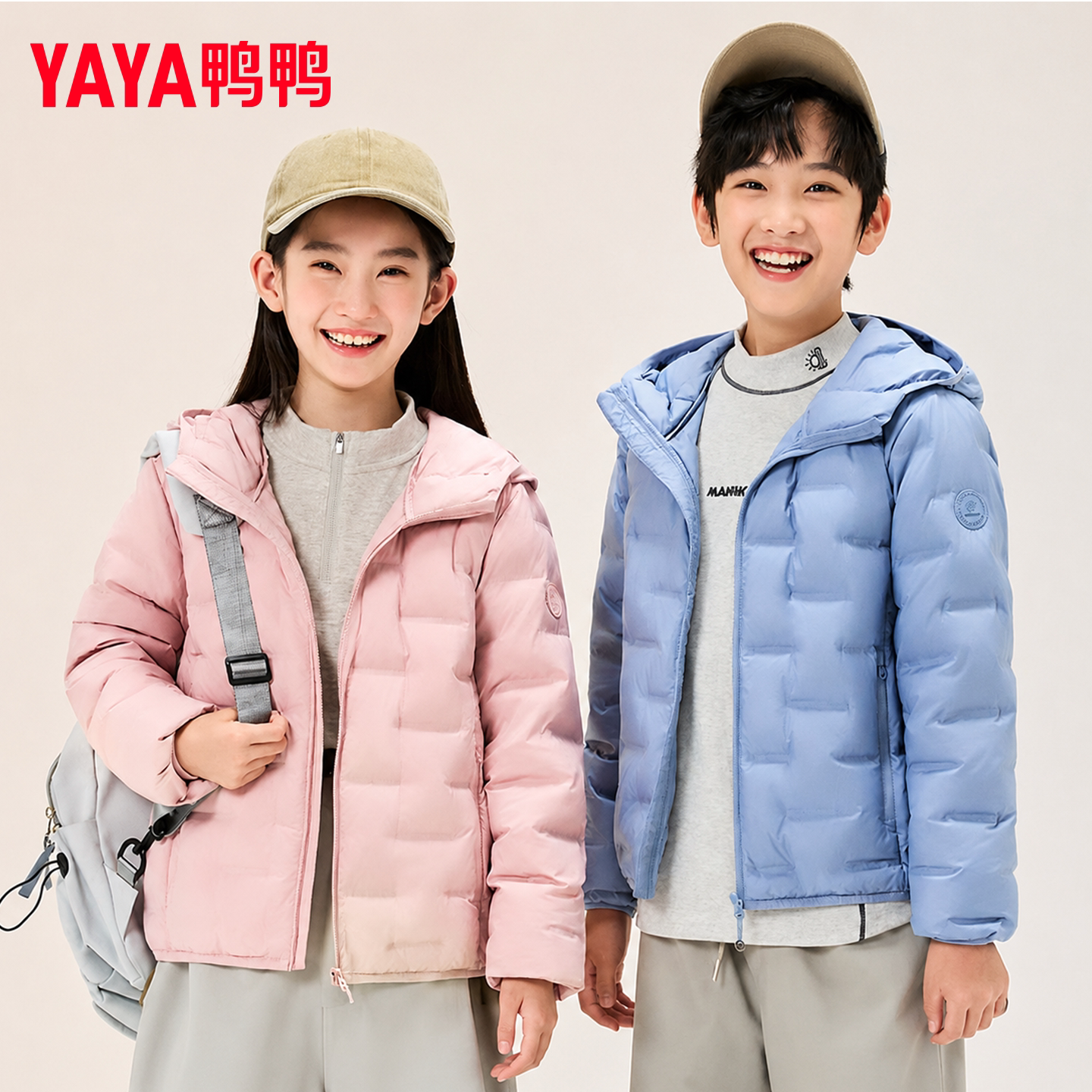 短款连帽羽绒服2026新品童装保暖