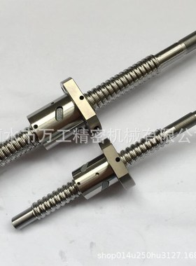 滚珠丝杆SFU2005-4法兰双切边6孔内循环螺母丝杆 带加工铣键槽