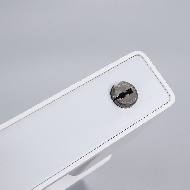 白色简约风格表面水渡锌合金生态锁 房间室内卫生间通用生态门锁