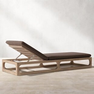 户外休闲庭院躺椅室外阳台别墅游泳池日光浴床酒店花园柚木躺椅