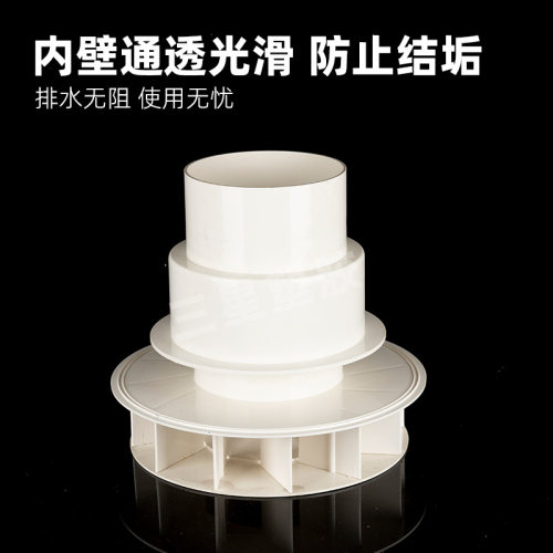 pvc虹吸水斗87型75 110 160mm塑料天台侧墙大流量排水虹吸雨水斗