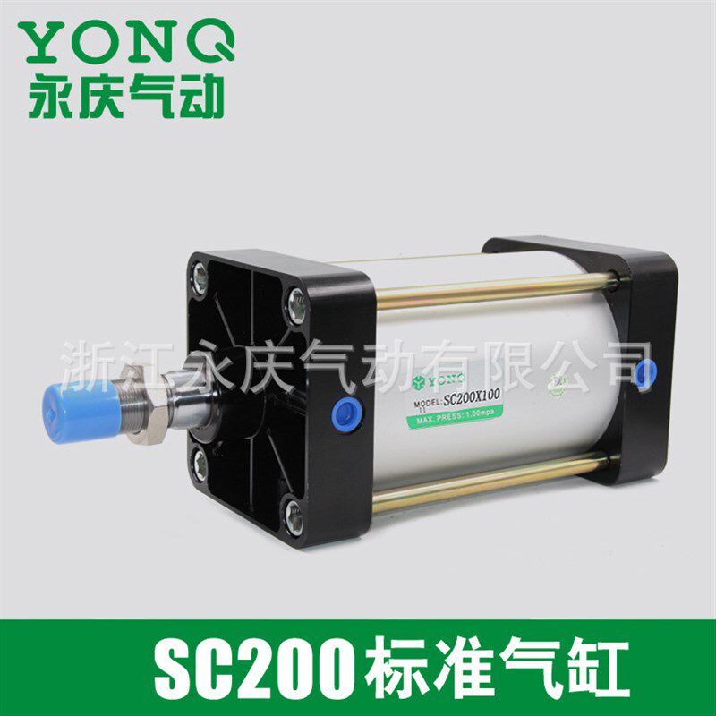 批发 SC200X50X100X150X200X300标准气缸 SCD双出SCJ可调标准带磁