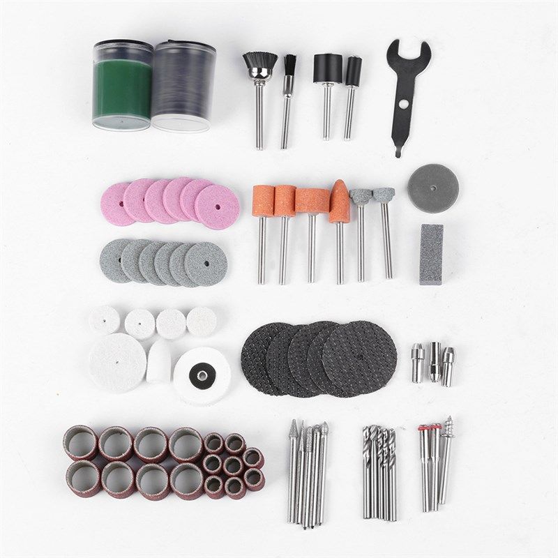 电磨机配件 100pcs磨头组套装 电磨头切割打磨抛光组合砂轮磨头