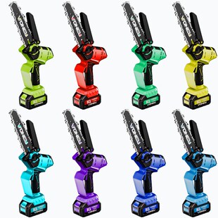 跨境新款锂电锯园林修枝小型电锯锯木头户外大功率伐木电链锯