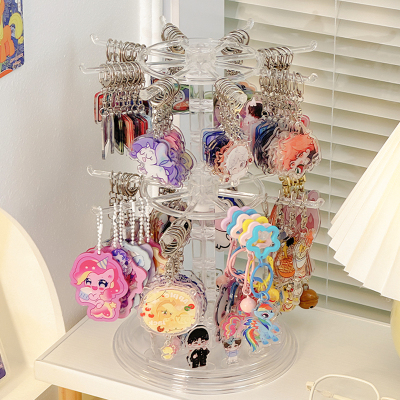 钥匙扣展示架可旋转周边挂件陈列架首饰手链手串项链耳环饰品挂架