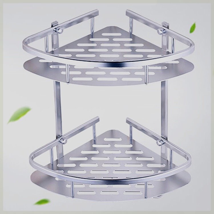 太空铝三层三角架三角形浴室置物架卫生间置物架打孔安装铝合金