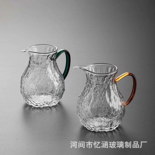 耐高温彩把公道杯茶具分茶器加厚玻璃厂家批发功夫茶具分 日式