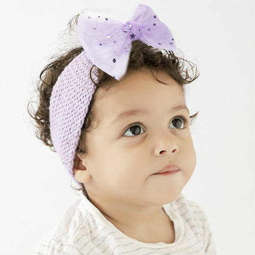 2025新款欧美时尚蝴蝶结毛线发带儿童发箍针织发饰潮流混装可爱