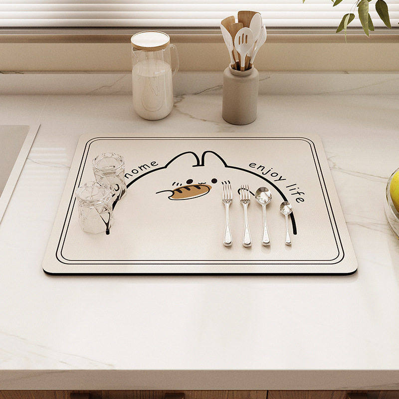 卡通家用硅藻泥台面沥水垫餐具碗盘干燥茶吧机吸水垫茶杯防烫垫,居家布艺,餐垫,淘宝优惠券,粉丝福利购,淘宝优惠卷