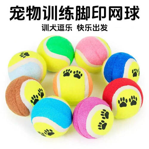 宠物玩具网球狗狗玩具训练脚印网球磨牙洁齿环保互动金毛小狗玩具