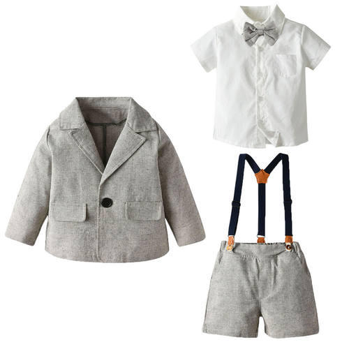 新款儿童春秋季套装童英伦风小礼服时尚复古三件套baby set