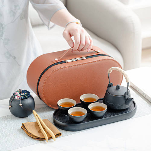 旅行茶具小套装户外便携式泡茶壶一壶四杯功夫茶具公司商务礼品