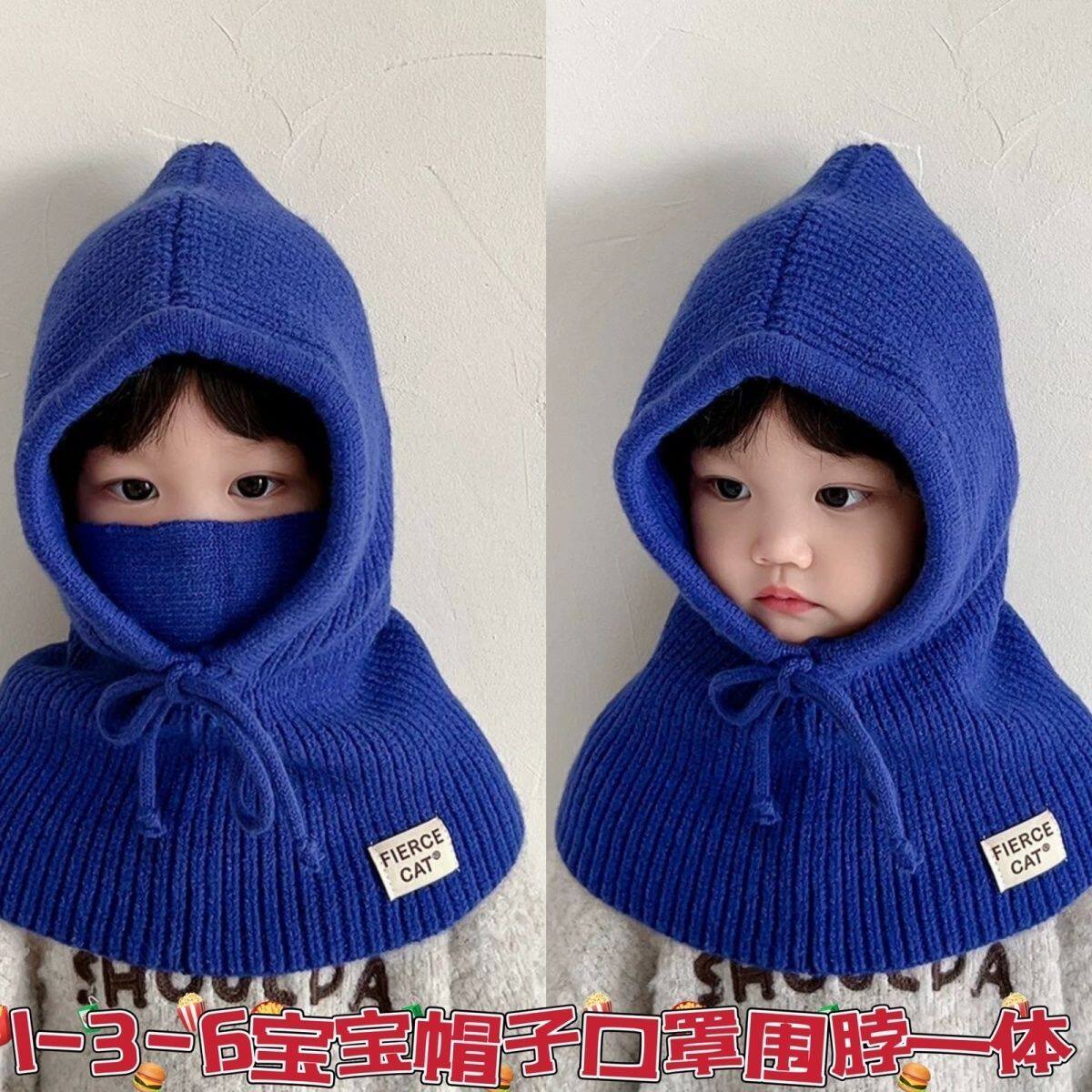 儿童帽子围巾一体帽宝宝