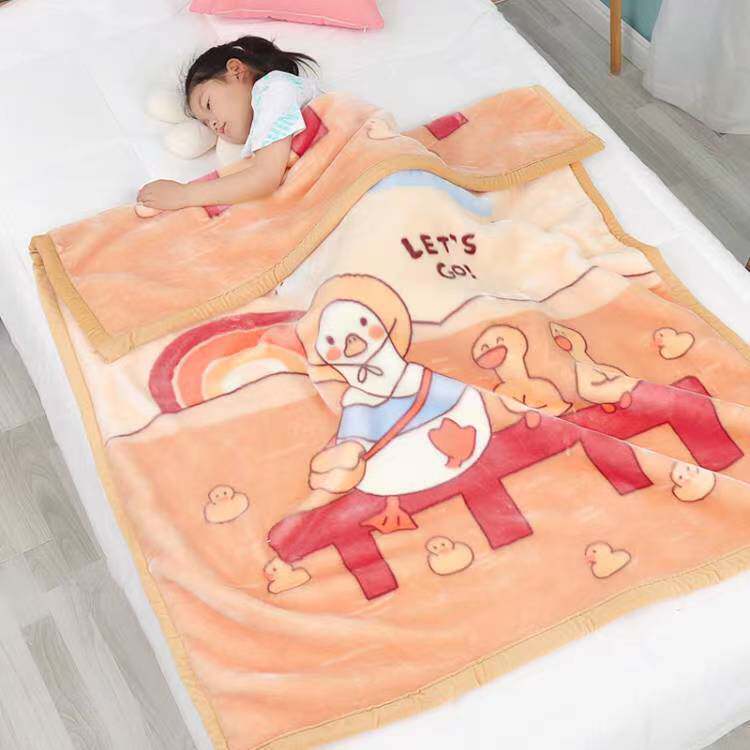 儿童毛毯双层加厚宝宝盖毯幼儿园午睡小被子冬季被子办公室休闲毯
