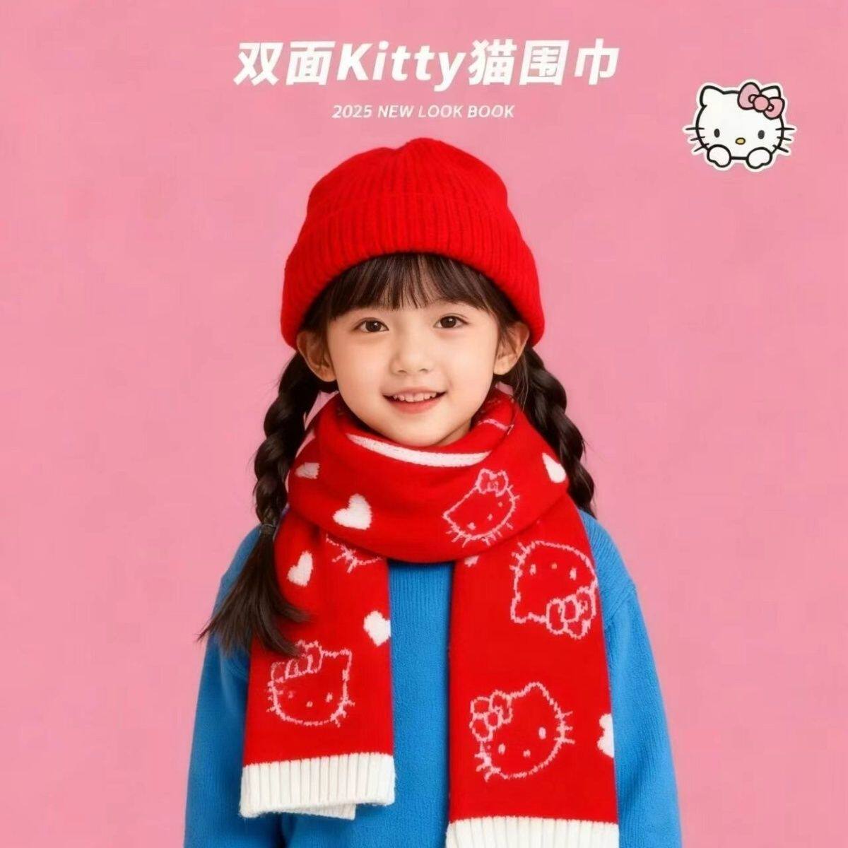新年礼物儿童2025围巾可
