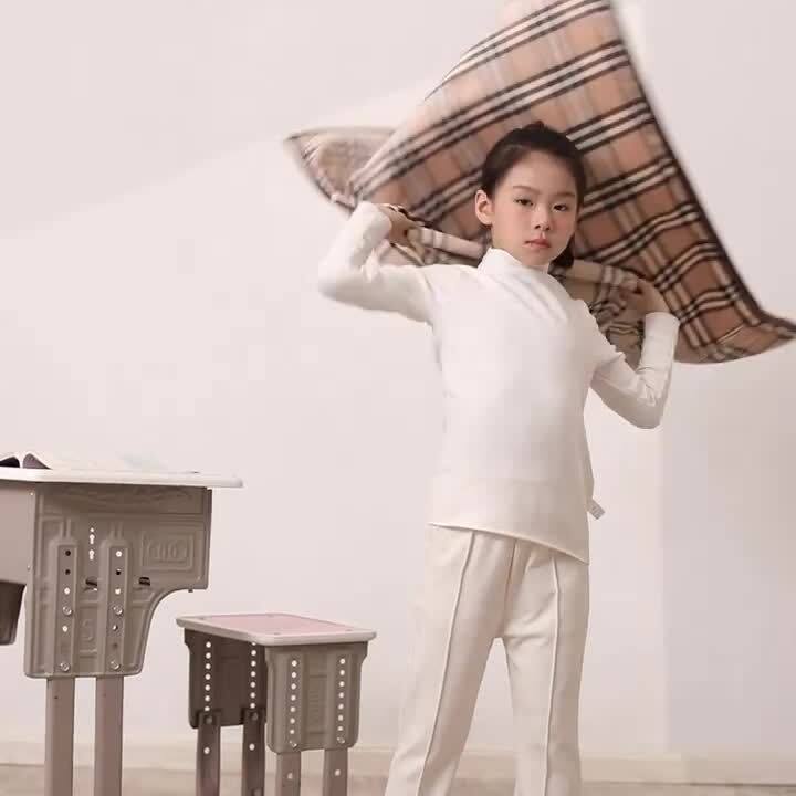 四季儿童加绒加厚披肩毛