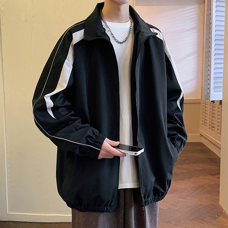 男士立领教练服外套春秋冬季2025新款潮牌青少年休闲运动夹克上衣