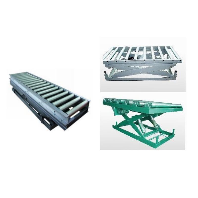 辊筒液压升降平台 带动力滚筒电动升降台 非标固定式电动升降机