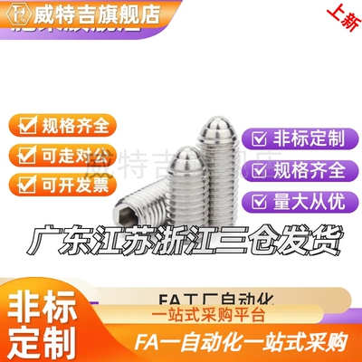 球头柱塞BPK3/4/5/6/8/10/12/16内六角螺丝不锈钢m20波珠螺栓BPRM