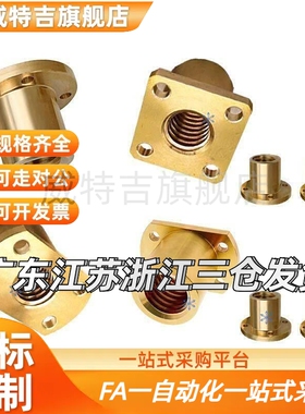 替代T形梯形丝杆丝杠铜螺帽MTSFR MTSFL MTSNR MTSNL8 10 12 14 1