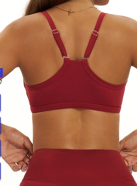 跨境交叉镂空型美背瑜伽文胸女撞色裸感速干跑步运动健身内衣9307