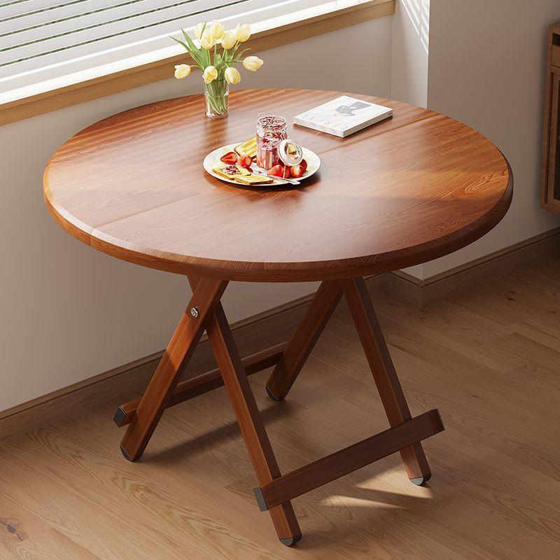 家用可折叠桌子圆桌小户型多功能简易便携摆摊餐桌吃饭桌阳台喝茶