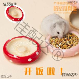 猪食盆喝水迷你陶瓷食盆防翻仓鼠小型吃饭碗陶瓷金丝用品家具