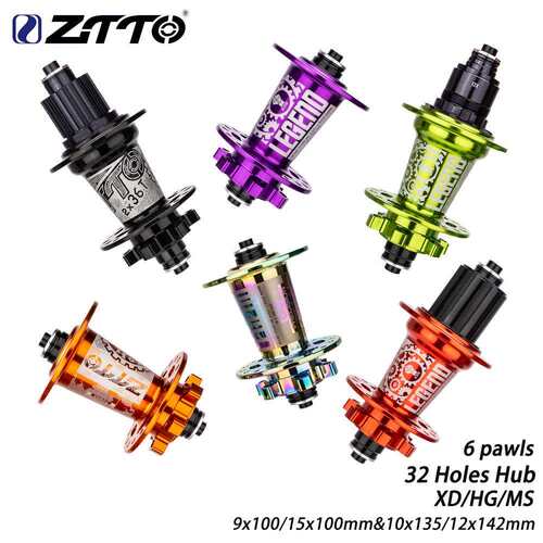 ZTTO山地车32孔6爪轻量碟刹花鼓XD/MS/HG培林花鼓支持快拆/桶轴