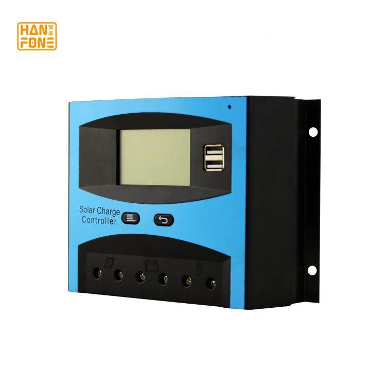 太阳能充放电控制器40A带快充双USB充放电12V24V电池充电器外贸