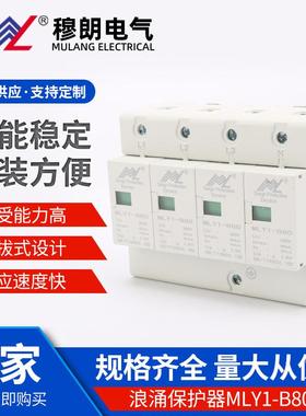 防雷避雷器家用开关浪涌保护器MLY1-80KA/4P电涌保护器浪涌保护