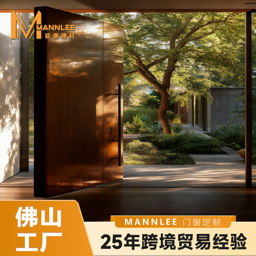 贸易出口欧式偏轴别墅大门防盗智能锁适配入户门现代简约中轴门