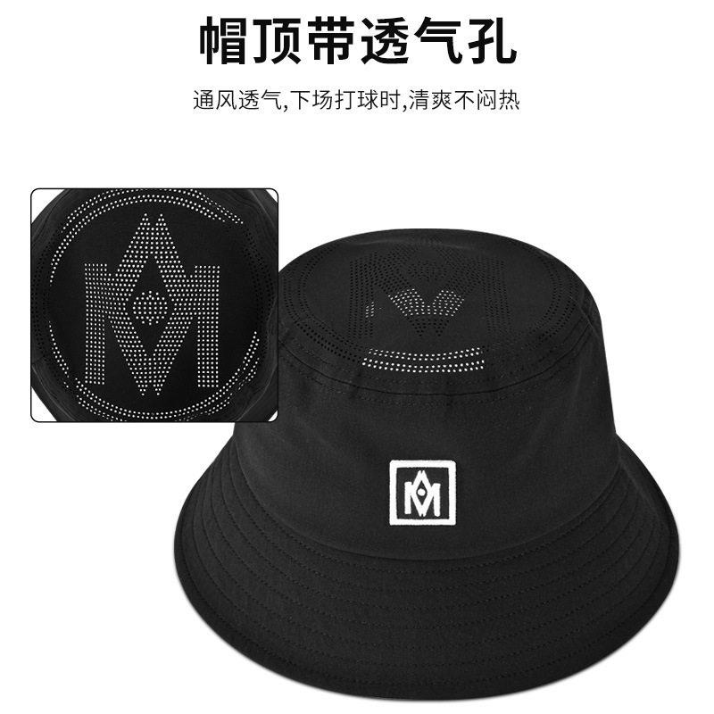 MOEYES尔夫遮阳球帽女士渔夫帽可调节防风绳吸汗带帽顶透气孔