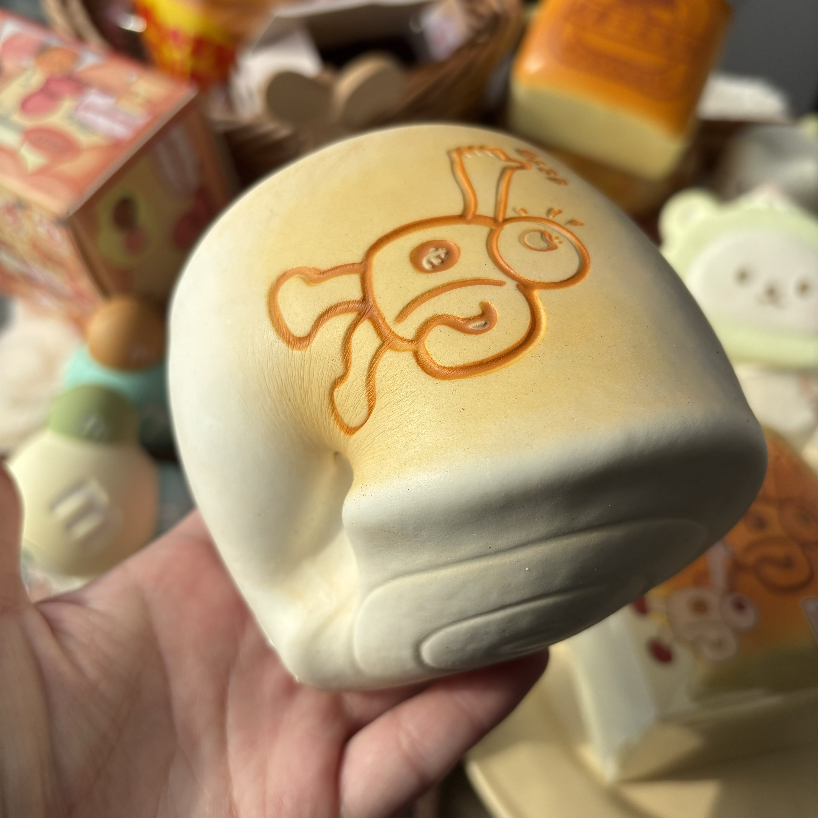 慢回弹麦麦食堂馒头捏捏乐squishy刀切馒头解压玩具仿真食玩面包