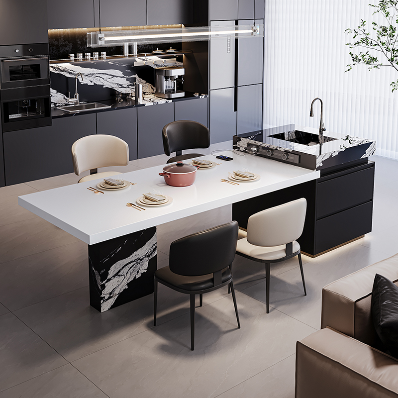 兰朵达高端岩板岛台餐桌可定制